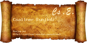 Csallner Euniké névjegykártya